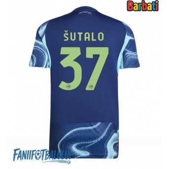 Ajax Josip Sutalo #37 Tricou Fotbal Replică 2025-26 Barbati Deplasare
